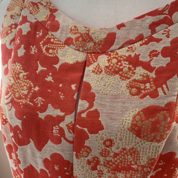 Tahari Salmon & Gold gorgeous dress - Picture 2 of 9